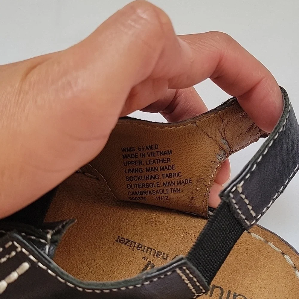 NATURALIZER Natural Soul. Sandal Black Leather. Size 6.5 - Picture 12 of 17